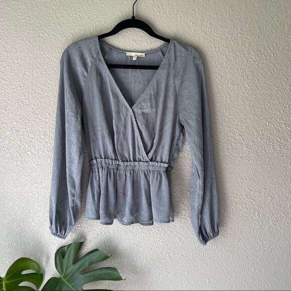 June & Hudson Faux Wrap Blouse - Picture 1 of 5